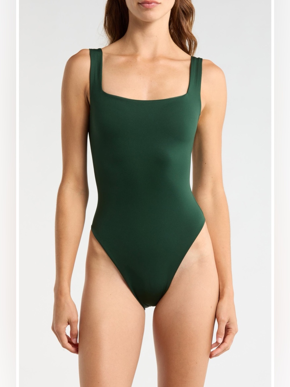 Left on Friday Streamline One-Piece Swimsuit Palm Green Medium